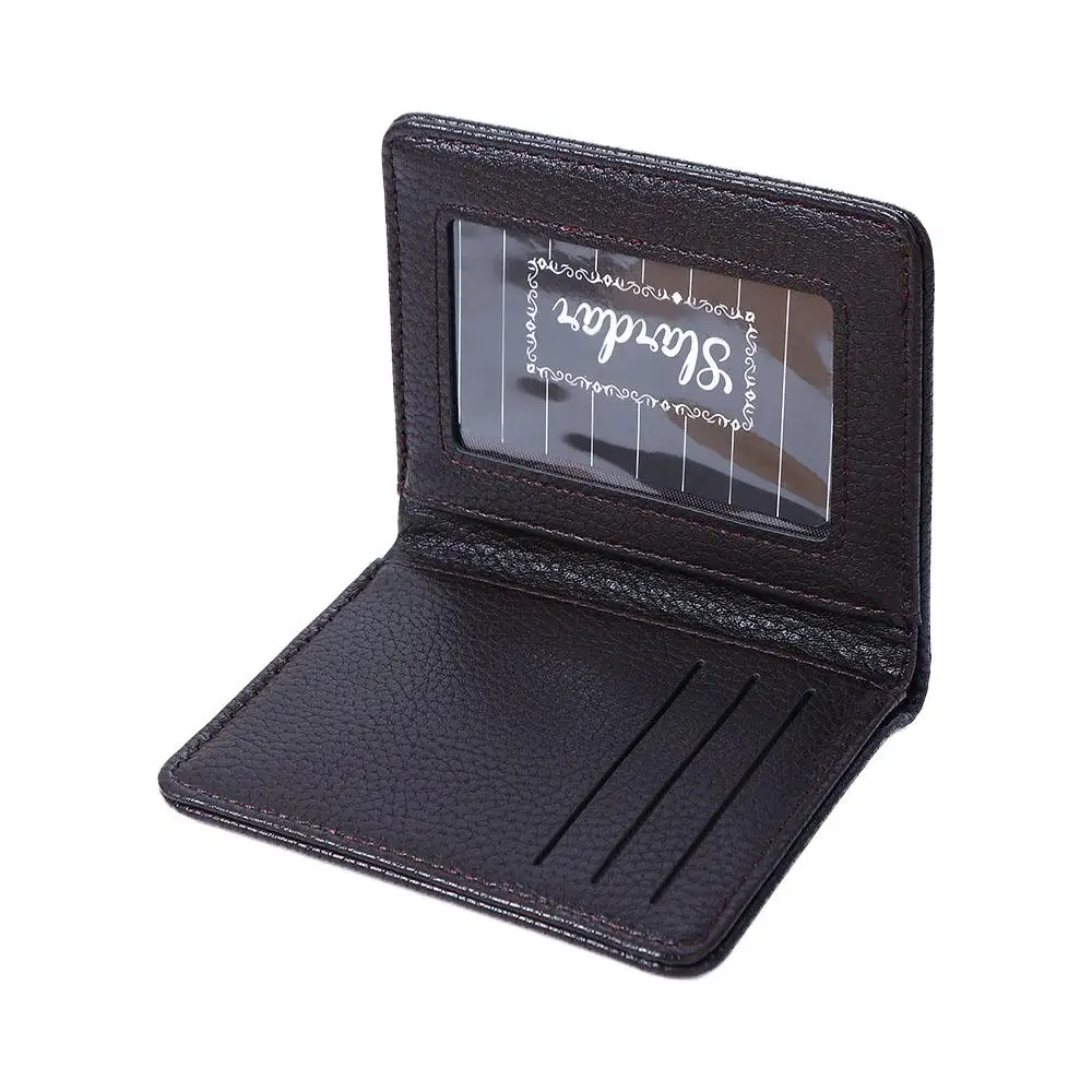 Ultra-thin Fashion PU Leather Mini Money Bag Credit Card Bag Cash Clip ID Card cover Men Wallet Coin Purse Business Card Holder