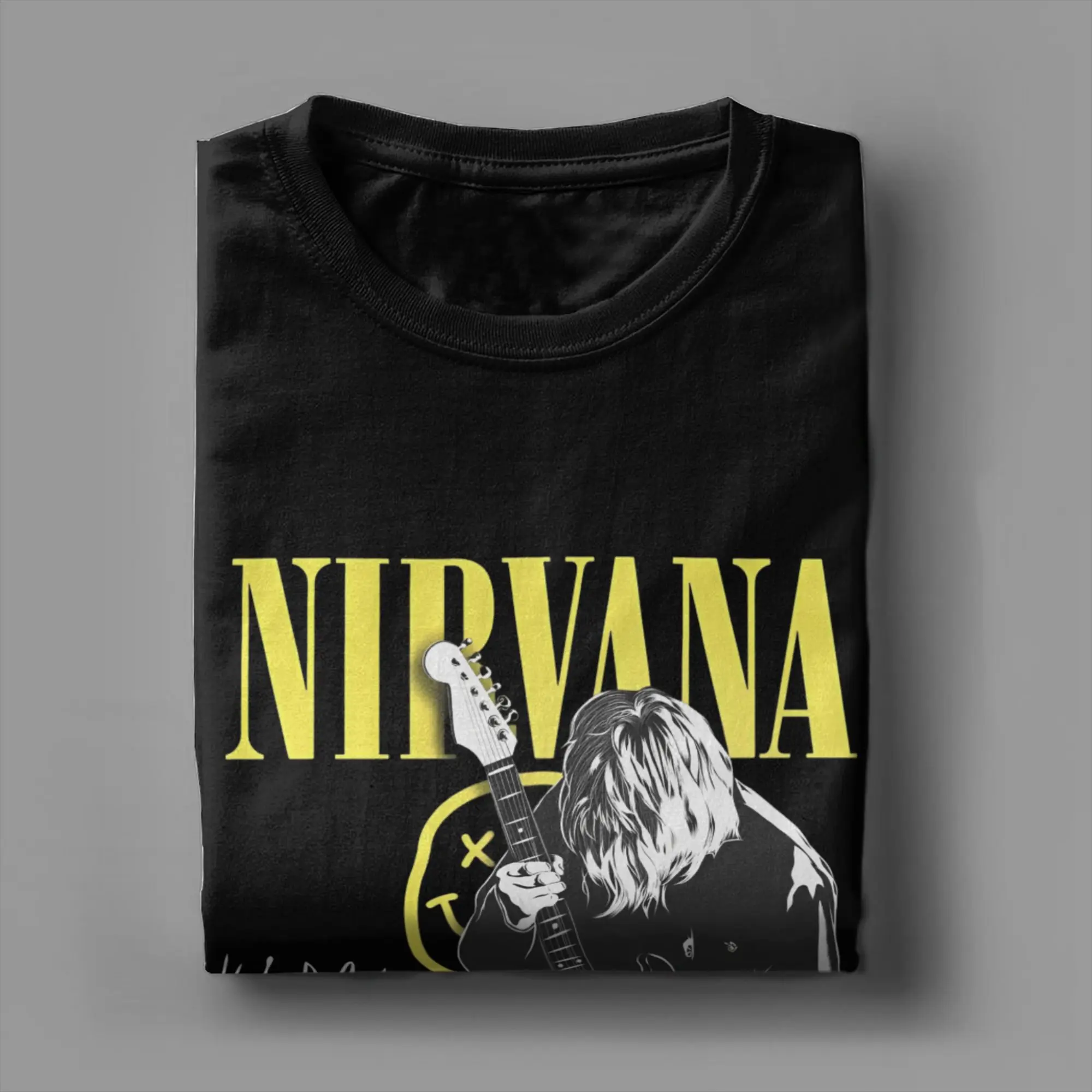 مطبوعة روك نيرفاناس كورت كوبين موسيقى الروك بلايز الرجال القطن قصير الأكمام س الرقبة ملابس الصيف