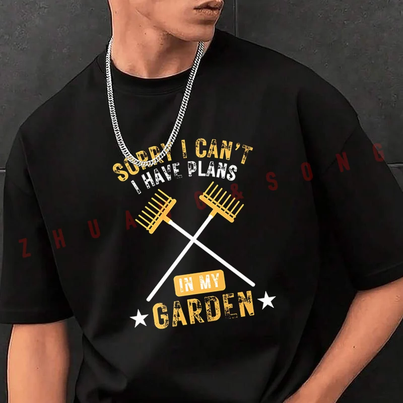 

Мужская модная футболка I Have Plans In My Garden, повседневные модные футболки для лета, удобные топы с короткими рукавами