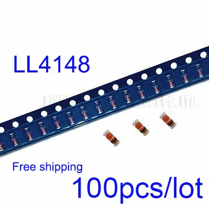 100PCS SMD Switching Diode LL4148 High-speed switching diodes 1N4148 Glass Cylinder 1206 Package