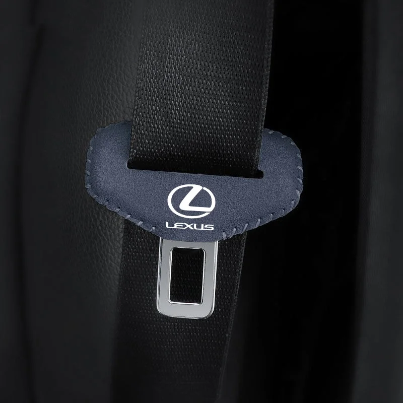 2PC Leather Car Seat Safety Belt Buckle Plug Protector Covers For Lexus GX470 RX350 IS300h RX330 IS250 LX570 LX600 Ct200h ES300h