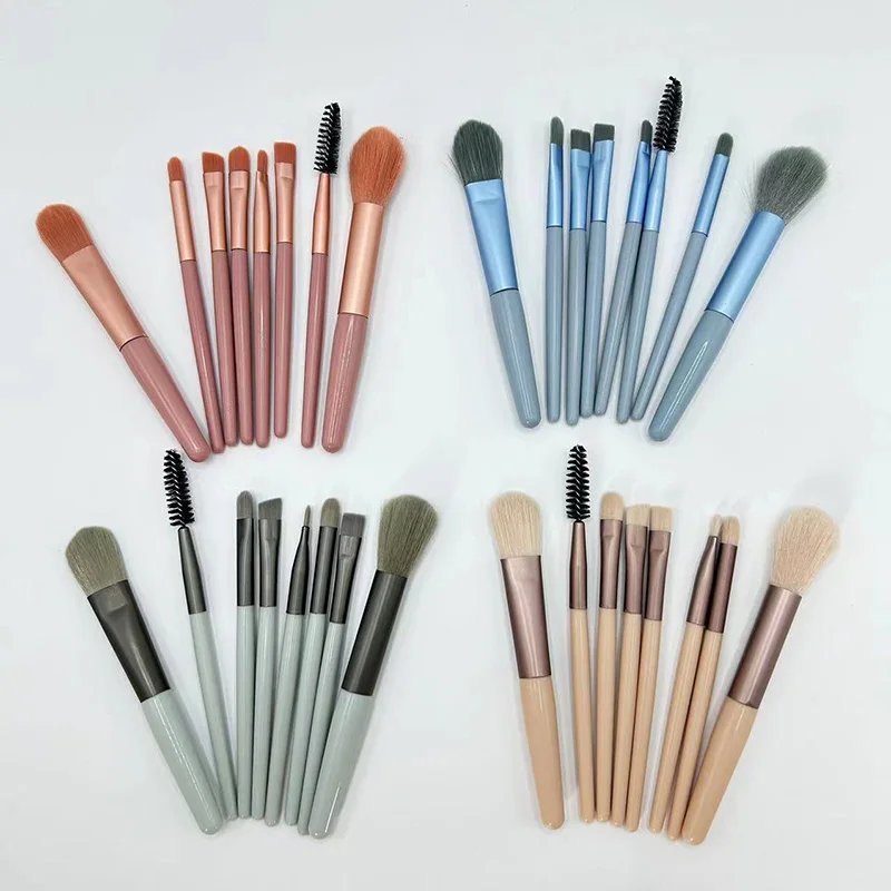 Portable 8Pcs Makeup Brush Set Soft Makeup Concealer Brush Blush Loose Powder Brush Eye Shadow Foundation Brush Beauty Tools