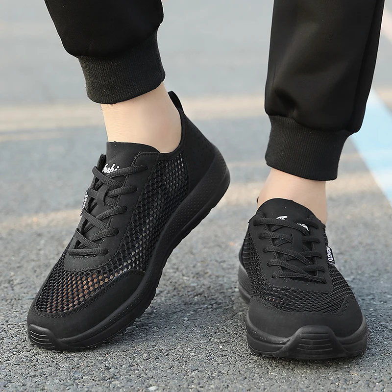 

Men's Shoes Mesh Casual Sport Shoes Breathable Walking Loafers Ultralight Outdoor Running Sneakers Non-slip Offices Formal Shoes