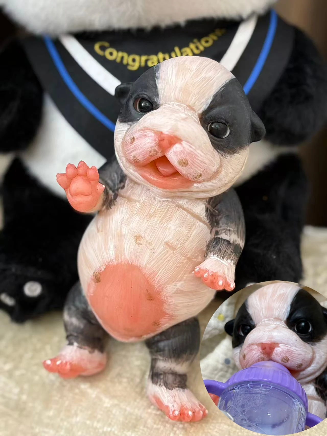 6.7 Polegada silicone animal brinquedo cão e ovelhas toque macio caiu bebe silicone reborn boneca para crianças presentes de natal