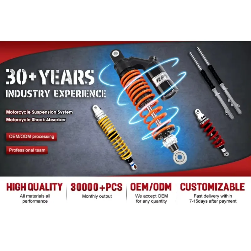 NEW 405mm Universal Fork Motorcycle Shock Absorbers for KLX250 ATV QUAD Trike Moped Scooter