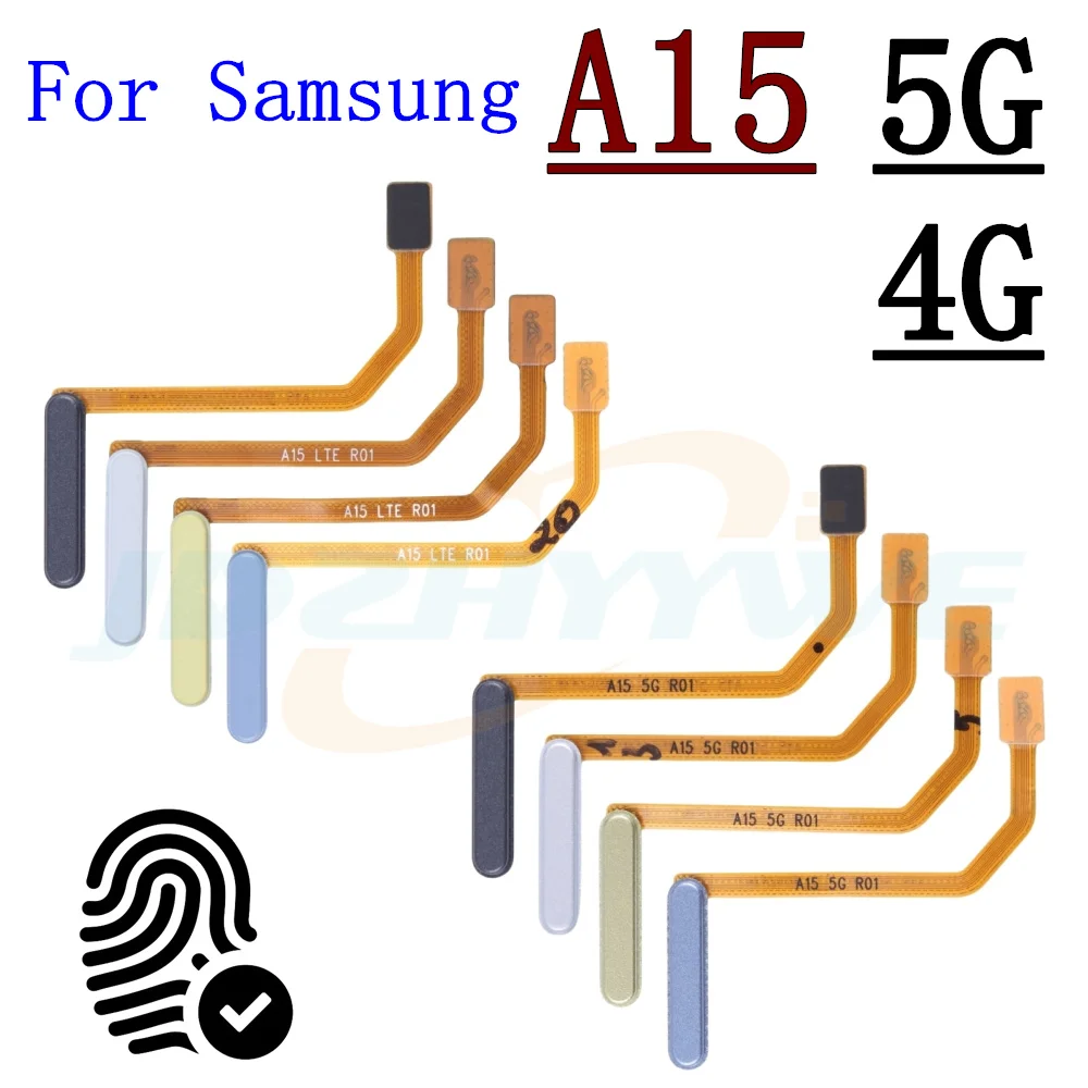 Fingerprint Sensor Scanner Flex Cable For Samsung Galaxy A15 5G A156 A155 Touch ID Connect Home Button Flex Cable Parts