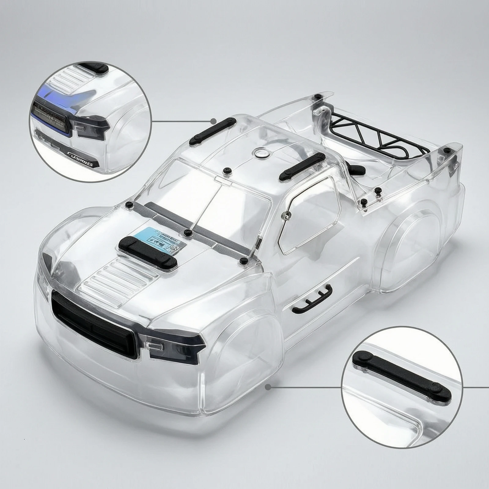 Short-Course Truck Body Replacement RC Truck Shell with Decals RC Car Body Shell Lightweight Easy to Install for Hobbyists