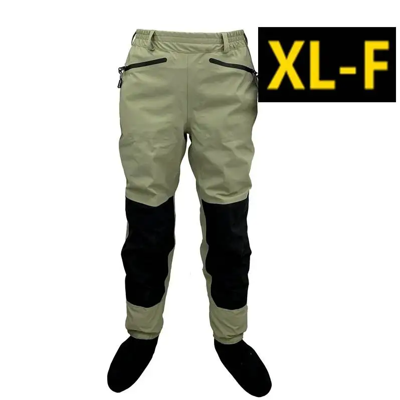 3-lagige, atmungsaktive, wasserdichte Wathose zum Fliegenfischen an der Taille, Strumpffüße, hohe Hose, Wathose, langlebige Entenjagd-Wathose