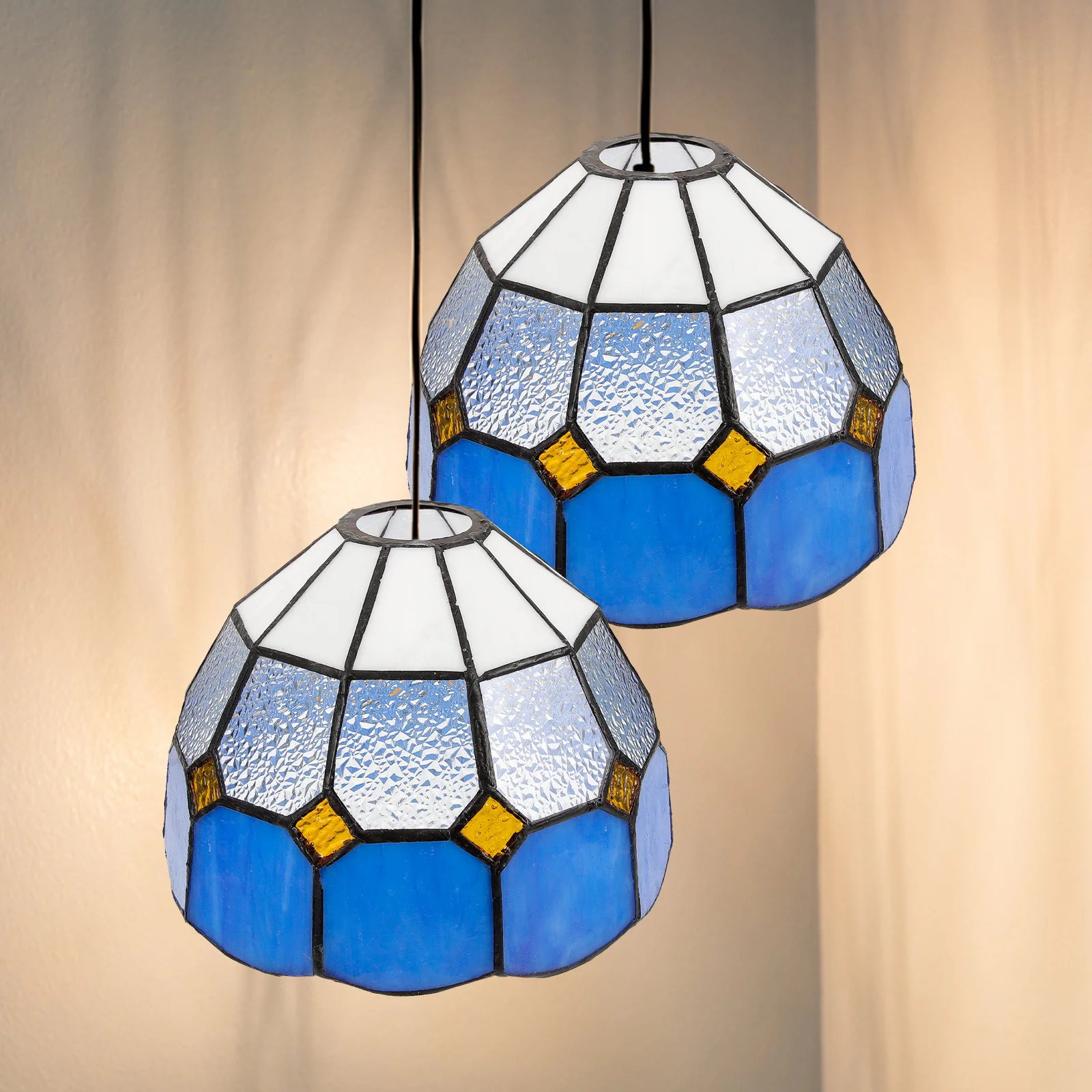 

Glass Lamp Shade Replacement Modern Decorative Stained Pendant Shade for Chandelier Small Lampshade Fixture E27