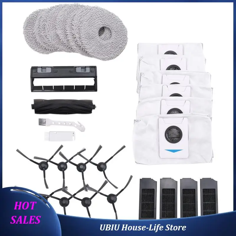 For Ecovacs X1 Omni, X1e Omni, T10 Omni Robot Vacuum Cleaner Main Side Brush Mop Cloth Dust Bags Replacement Parts-Selling