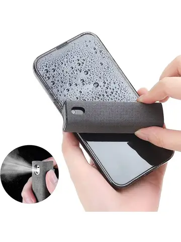 2 in 1 Microfiber Screen Cleaner Spray Bottle Mobile Phone Tablet Computer Microfiber Cloth Cleaning Wipes For iPhone Samsung Mi