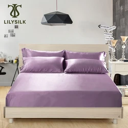 LILYSILK Silk Fitted Sheet deep 40cm 100 Pure Mulberry Silk 19 momme Seamless Luxury queen king size Home Textile Free Shipping