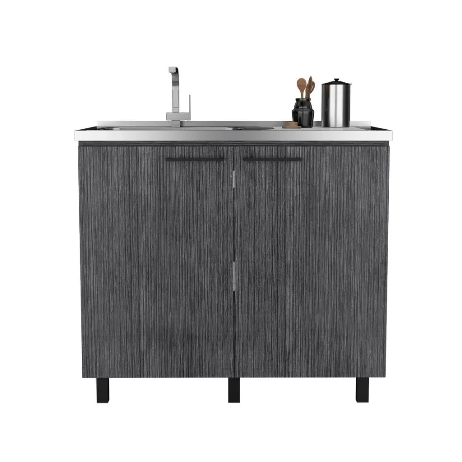 Meuble d'évier utilitaire Burwood Kitchen Chêne fumé