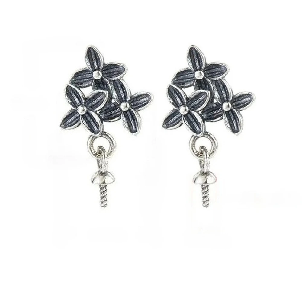 

Earring Base for 6mm-12mm Round Beads or Pearls Thai Sterling Silver Earring Blank Earring Setting