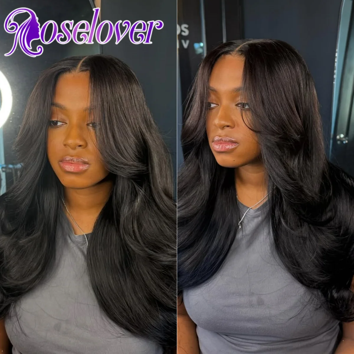 ROSE LOVER Wear to Go peluca sin pegamento 30 pulgadas 2x6 HD peluca con cierre de encaje 250% densidad onda del cuerpo 100% cabello virgen pieles derretidas para mujer