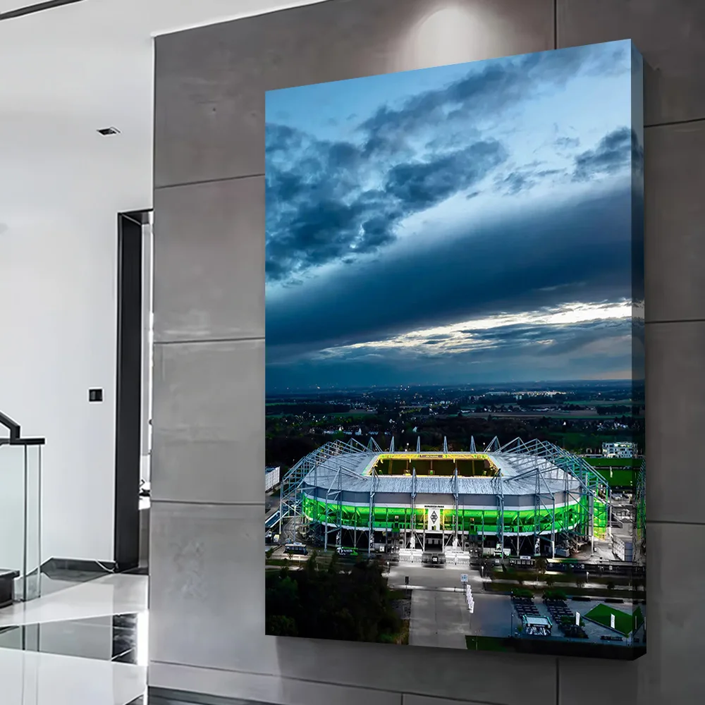 Borussia Park Stadion Printing Poster Custom Pictures Wall Art Canvas Painting Gift for Home and Decoration Decorative Paintings
