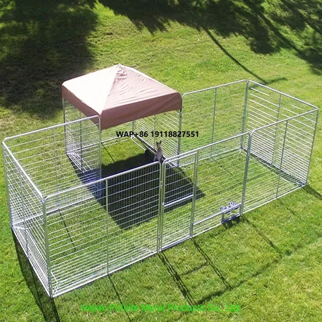 

Manufacturer Luxury Outdoor Solid Metal Universal Dog Kennel Waterproof Dog Cage Villa Extra Large Dog House Fence