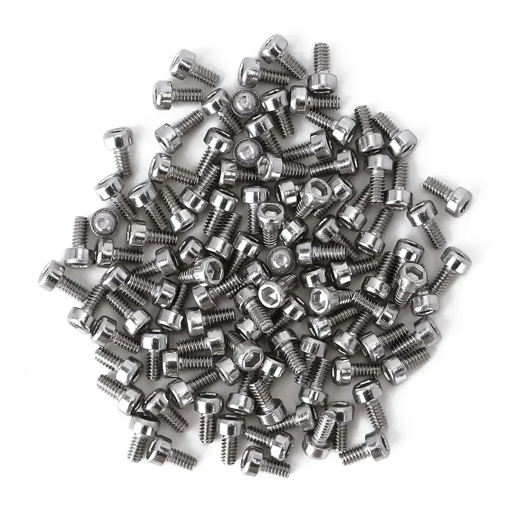 

100Pcs M1.4 Metal Hex Socket Screws Fit 1.0" Wheel Rims for 1/24 RC Car Crawler Axial SCX24 Upgrade Parts