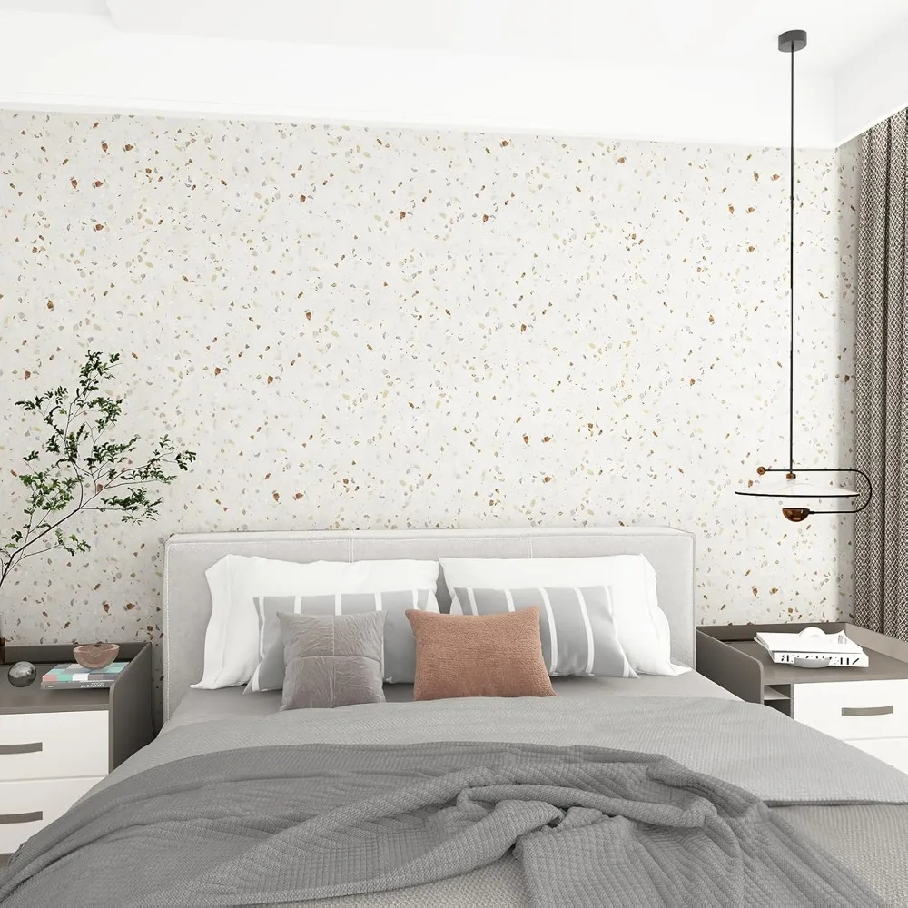 ورق اتصال من الرخام الصناعي مقاوم للماء وقابل للتقشير واللصق باللون الأبيض للخزائن والأدراج، عريض 354 × 24 بوصة، ذاتي اللصق