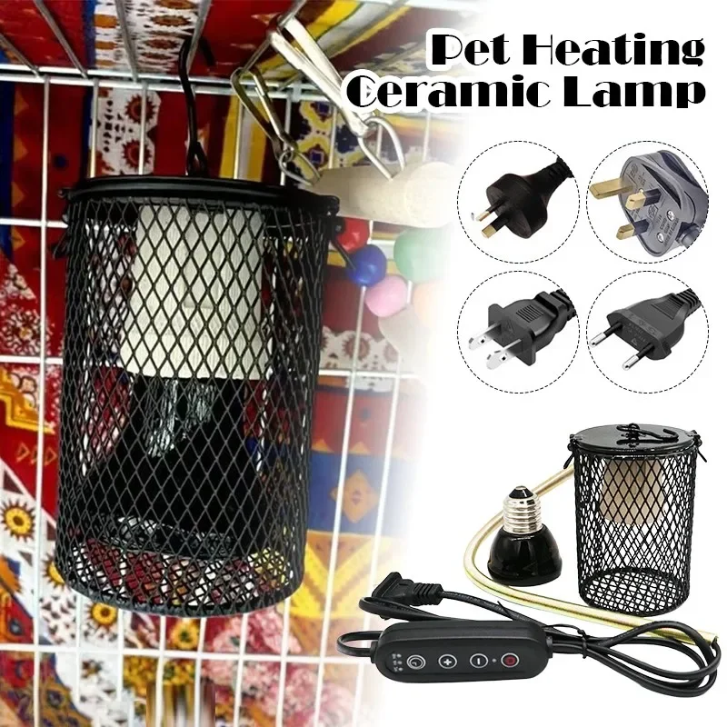 Reptile lampe ensemble lampe chauffante serpent lézard Reptiles céramique chaleur chaude lampe isolation agricole abat-jour lampes d'émission Reptile