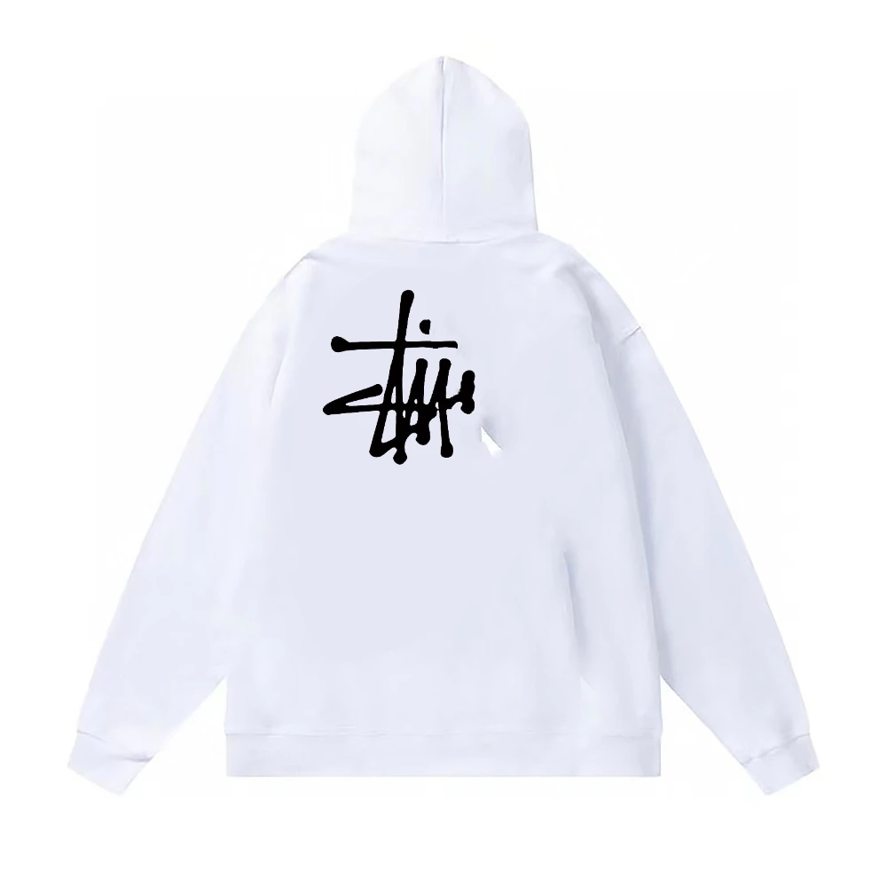 New Designer Signature Font Cotton Tide Brand American Street Men\'s And Women\'s Sweater Casual Loose And Versatile Couple Hoodie