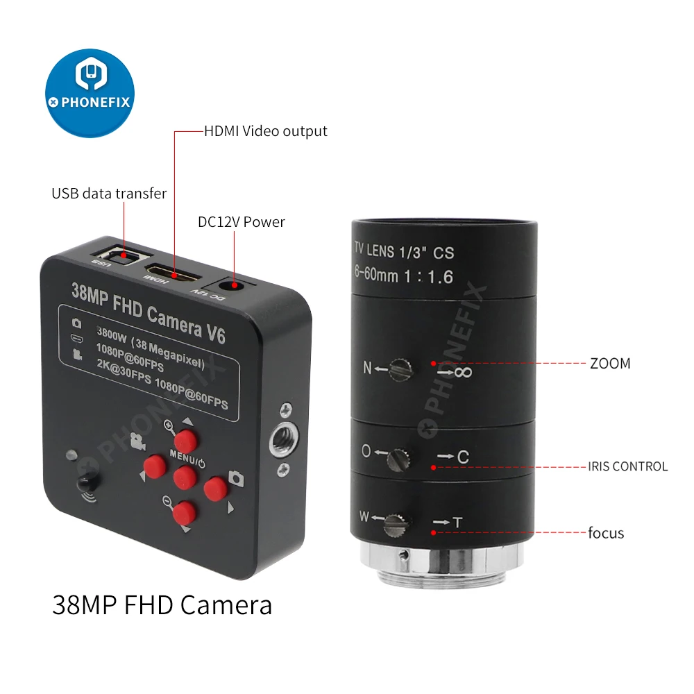 38MP 60FPS HDMI Industrial Camera with 1/3\