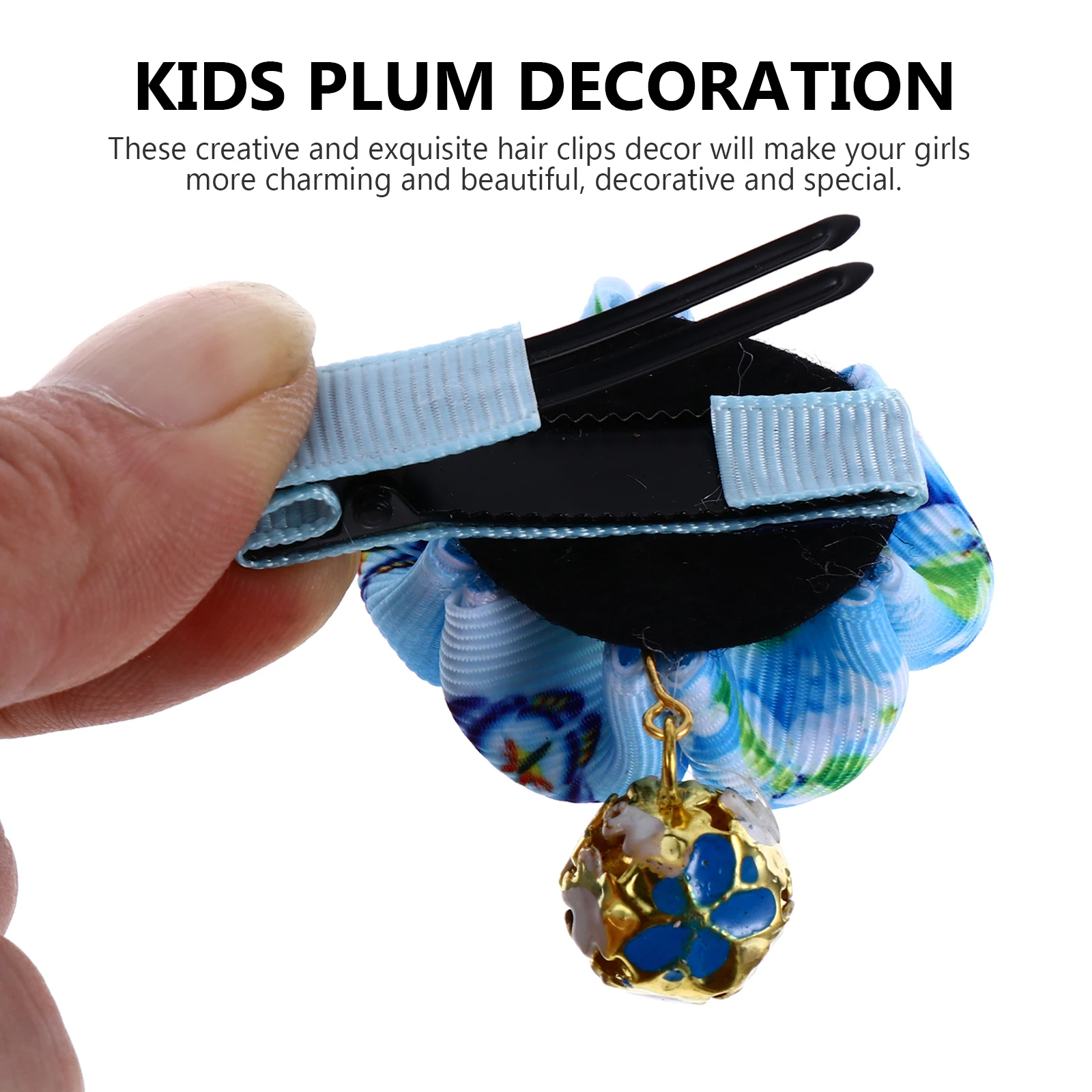 

2Pcs Japanese Style Hair Ornament Hair Decor Lovely Design Plum Headdress for Shine At Any Event