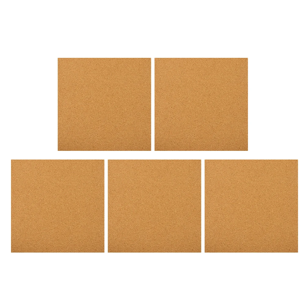 

5pcs Soundproof Cork Boards 300x300x2mm Adhesive Backing Wall Mounted Bulletin Board Office Home Decor Notice Board Thermal