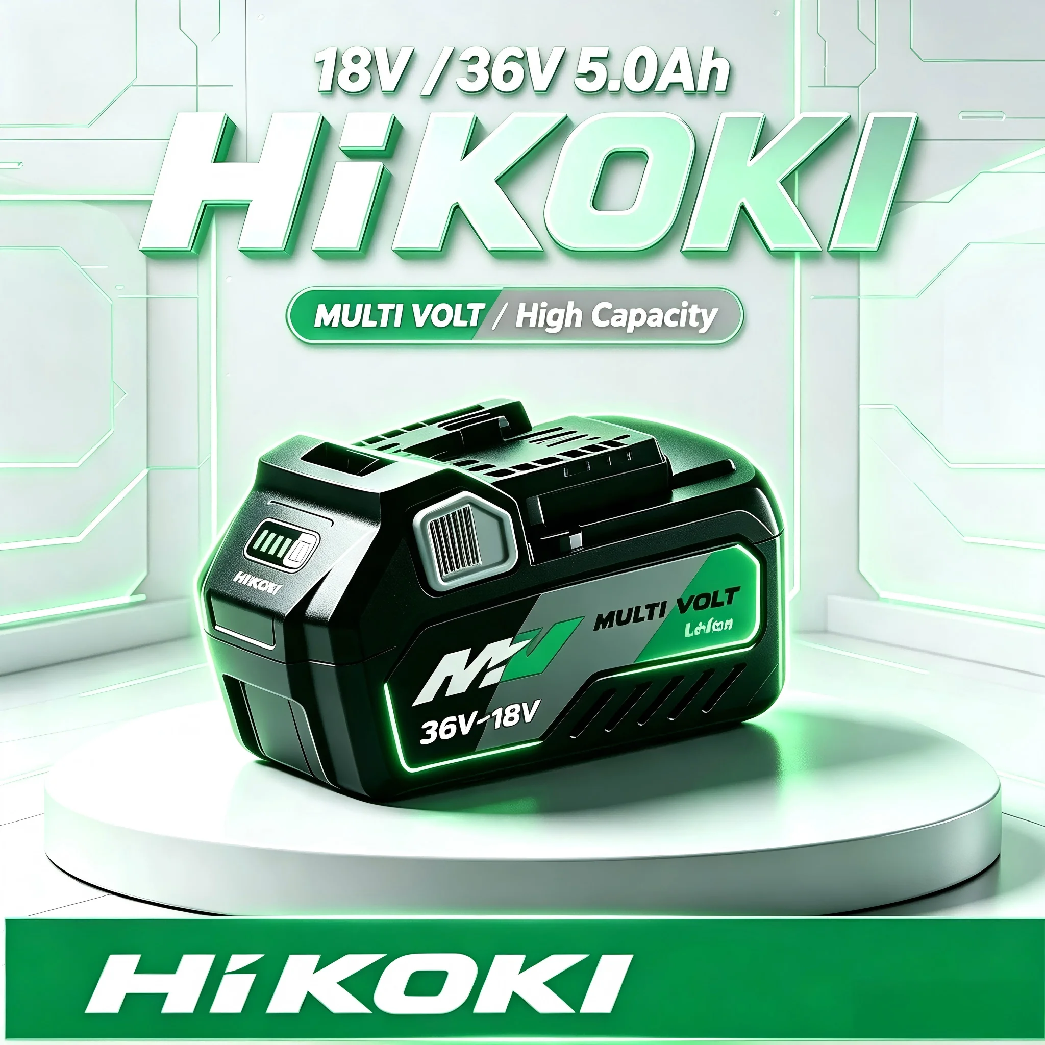 100% New Hitachi HiKOKI 5.0Ah High Capacity Li-ion Replacement Battery 18V 36V Long Runtime Fit DS18DSL C18DSL Power Equipment