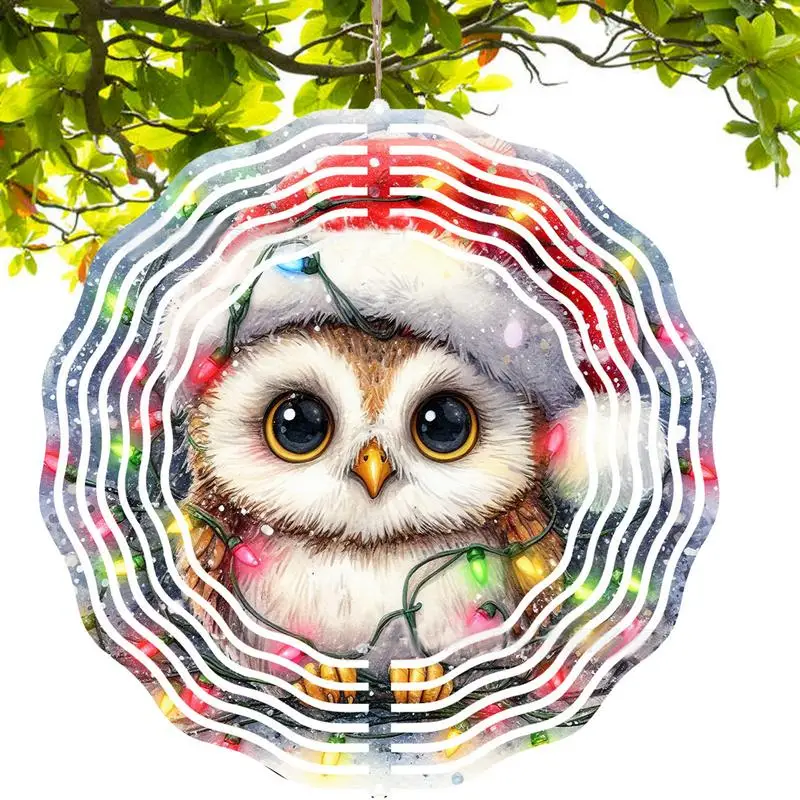 Wind Spinners Outdoor Metal Rotating Wind Chime Colorful 3D Wind Spinner Metal Foldable Yard Art Decorations For Women Mom Wife