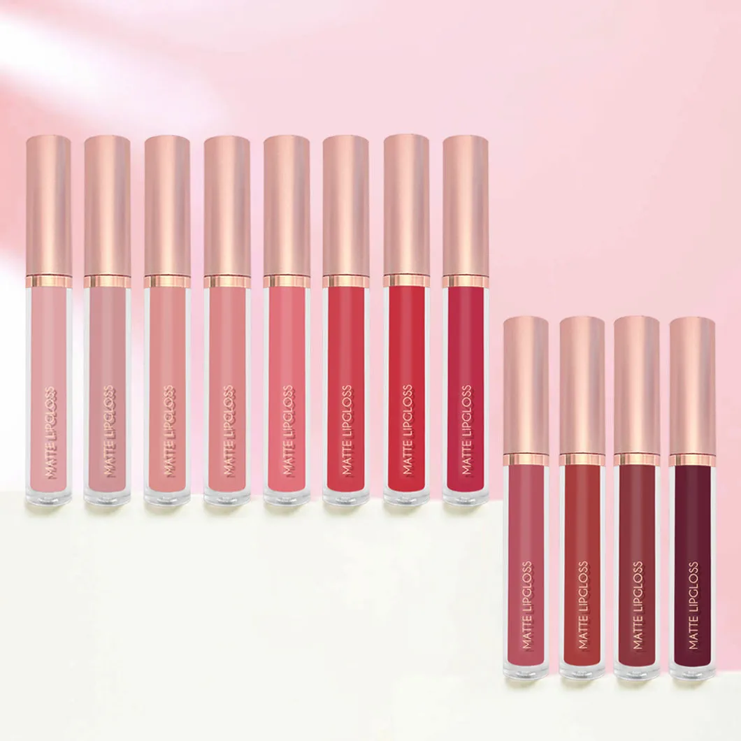 No Logo 3 pz/set Matte Lip Gloss Waterproof Long-lasting Liquid Lipstick Cosmetic Beauty Lasting Makeup Set di rossetti coreani