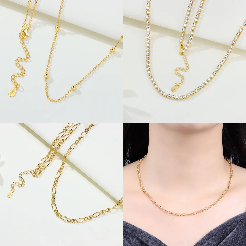 Heart Barrel Star Moon Cross Bee Multi Layer CZ Pendant Original Silver Plated Woman Necklace Anniversary Valentine Jewelry Gift view 5