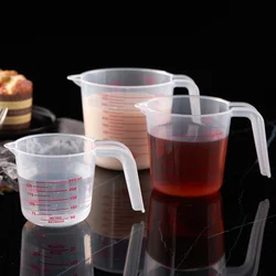 Food-grade Thickened Plastic Measuring Cup with Handle Transparent Scale Cup Baking Cold Kettle Beaker Milliliter Cup Measuring