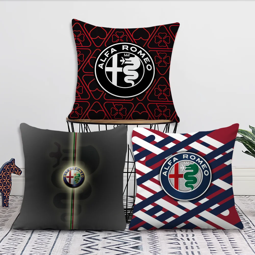 

A-Alfa Car logo R-Romeos Decoration Room Home Sofa living Office Car Nordic Simplicity Pillow Cover