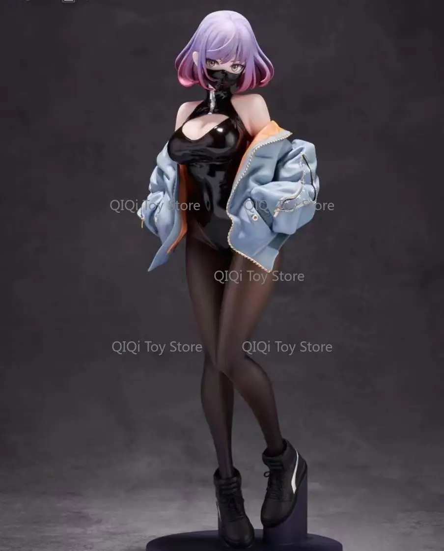 

in stock Star flash LUNA 1/7 hand-made genuine spot purple short hair + black jumpsuit + blue coat