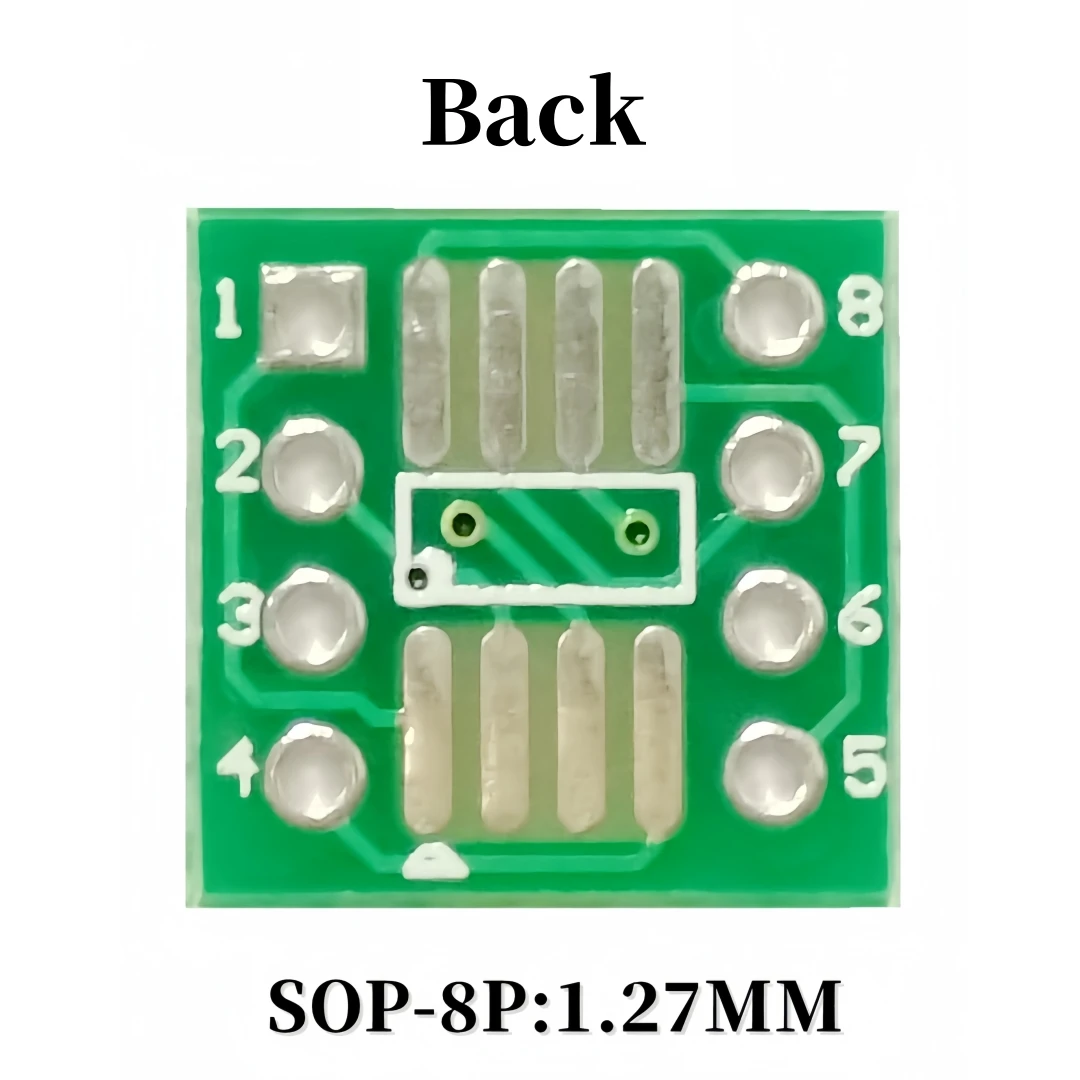 Patch Turn In-line DIP IC Pin Distância, IC Conversion Board, SOP8, SSOP8, TSSOP8, 0,65mm, 1,27mm, 20pcs