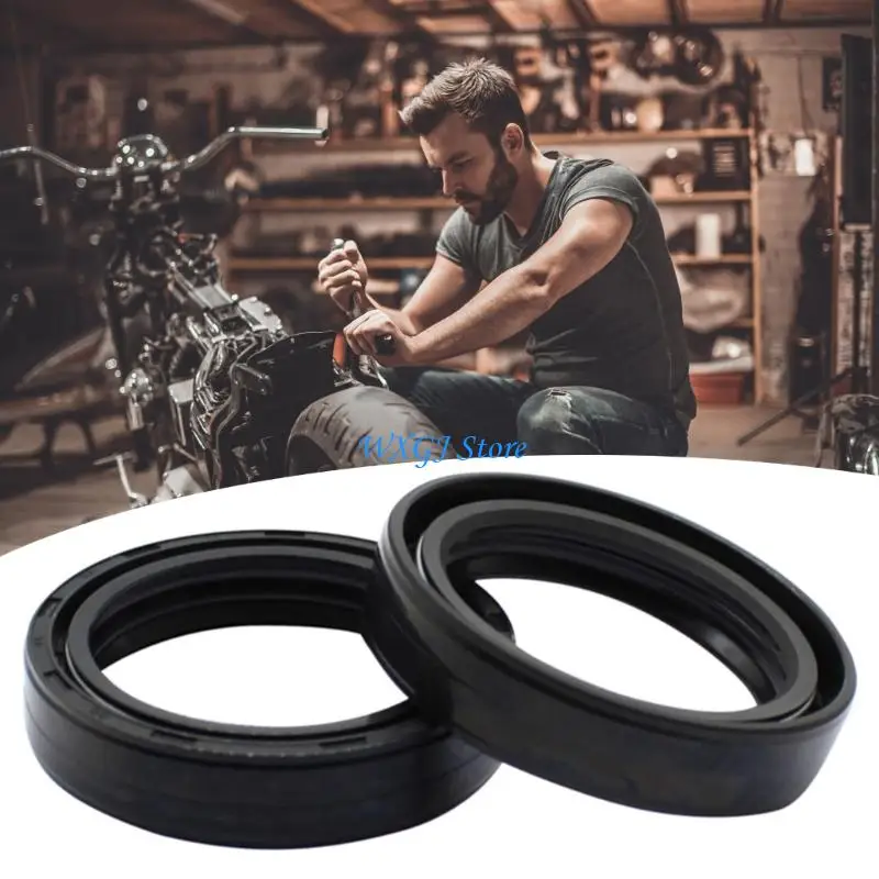 37JE Pre Lubricated Motorcycle Fork Suspension Oil Seal with Anti Rust Metal Cover For 125-250cc 43x55x11mm Applications 2pcs
