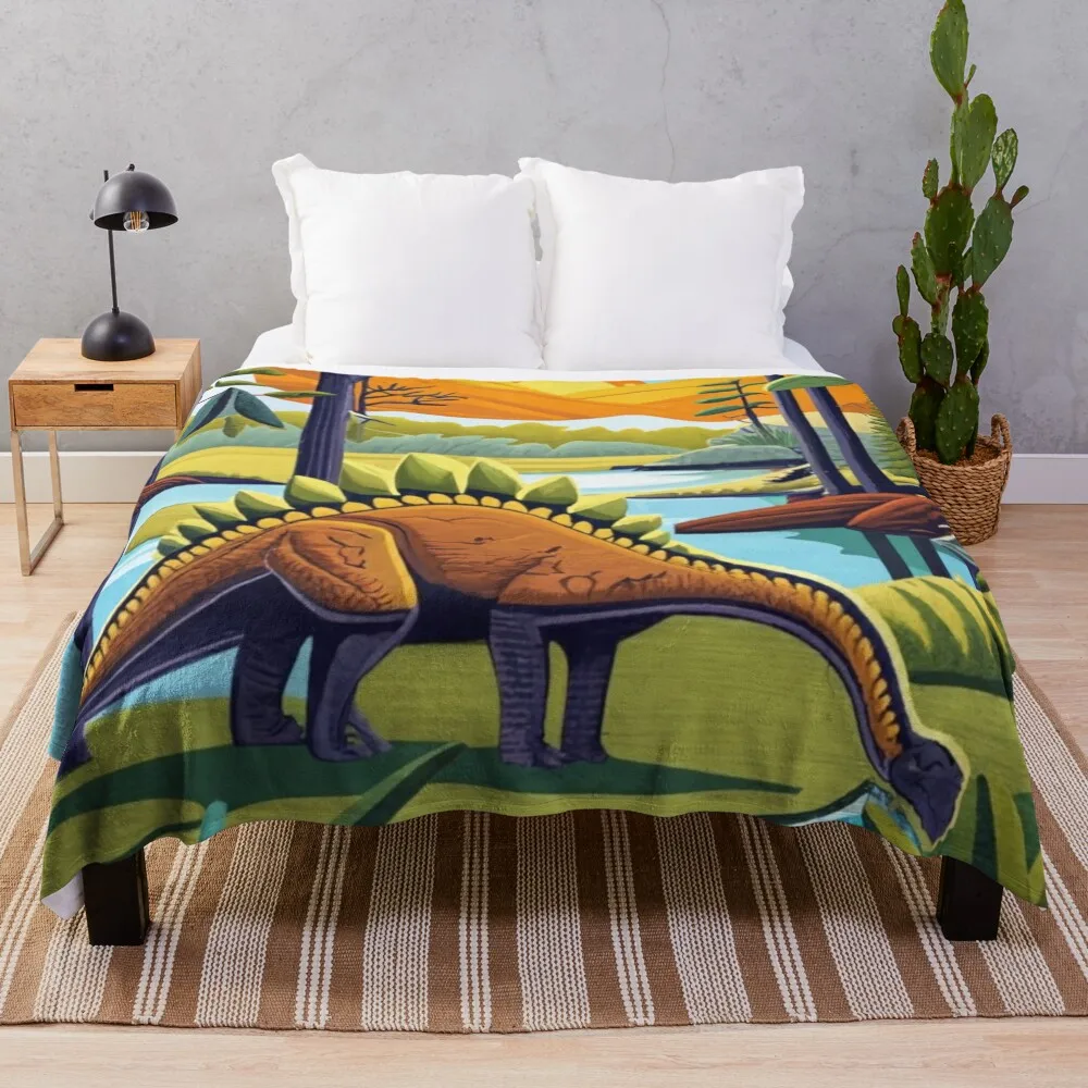 

Dinosaurs Applique Quilt Block Pattern Their Prehistoric Throw Blanket Winter beds bed plaid Blankets