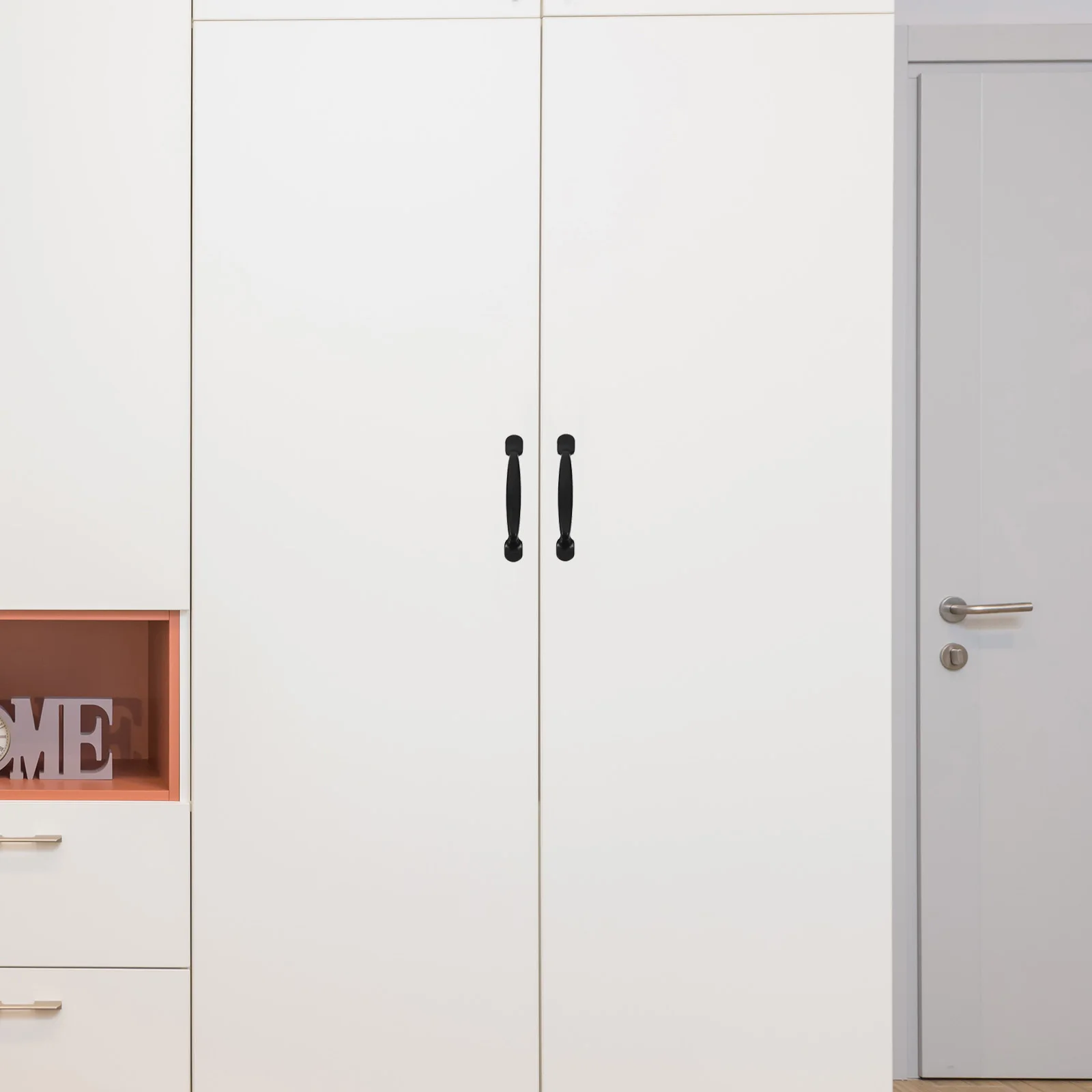 

12Pcs Black Aluminum Alloy Cabinet Handles Matte Finish Ergonomic Drawer Pulls for Kitchen Wardrobe Cupboard and Furniture