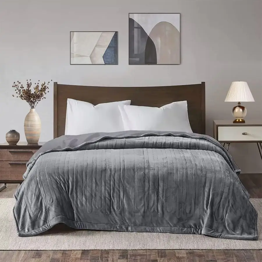 

Электрическое одеяло с подогревом, размер Queen, двойное управление, 10 режимов нагрева, автоматическое отключение через 12 часов, можно стирать в машине, сертифицировано ETL, защита от перегрева.