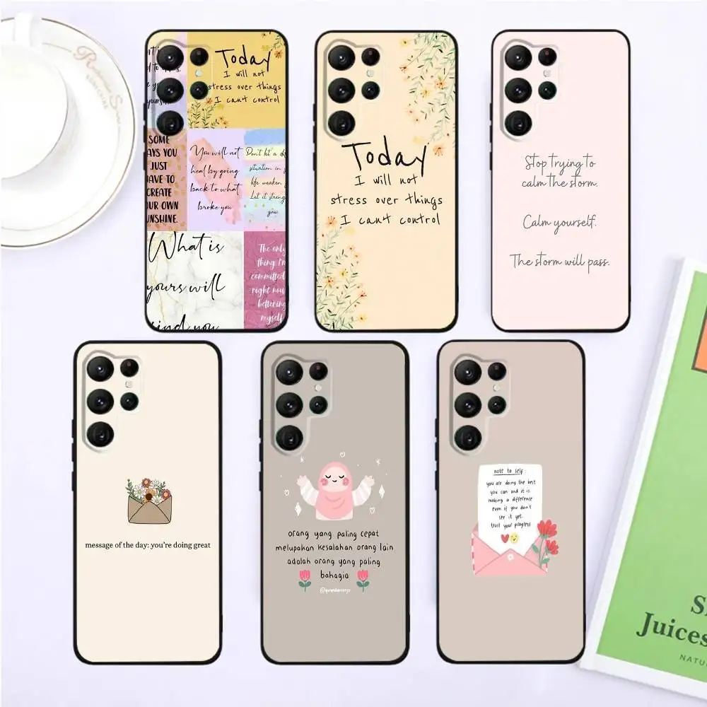 

THE BEST MOTIVATIONAL QUOTES Phone Case For Samsung S25,S24,S23,22,21,Ultra,Pro,S10,S30Plus,20lite Black Cover