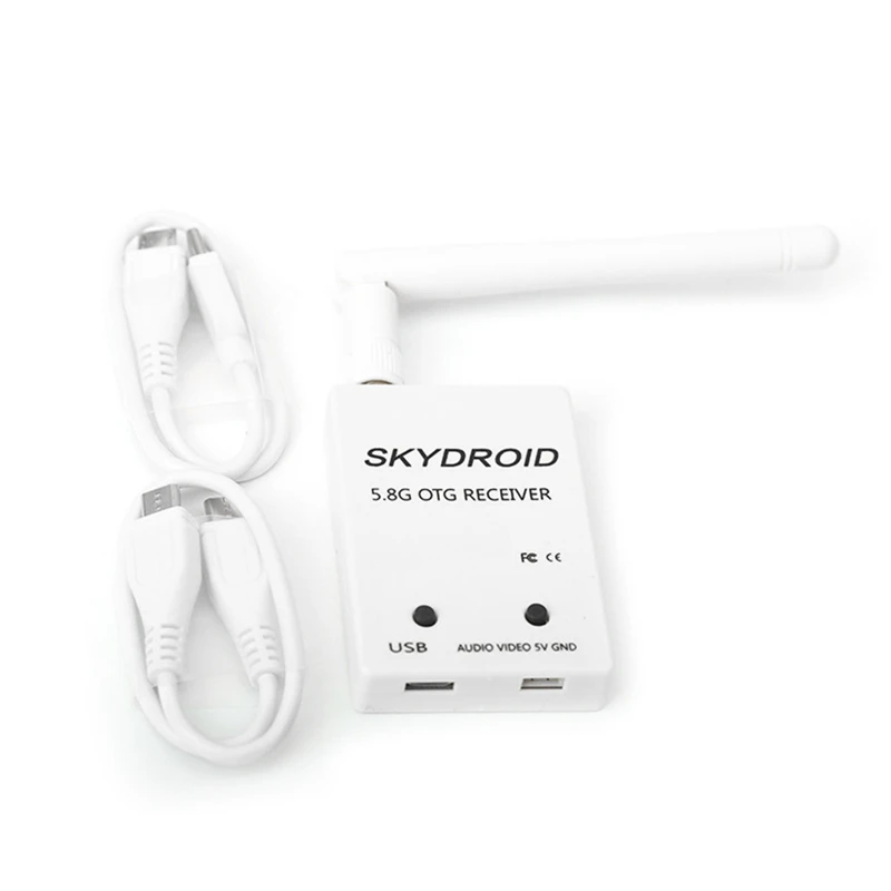 

UVC Single Antenna Control OTG 5.8G 150CH Full Channel FPV Receiver W/Audio For RC Drone Parts, White