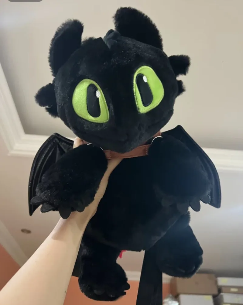New Kawaii Funny and Cute Cartoon How To Train Your Dragon Toothless Doll Plush Backpack Girl Birthday Gift Christmas Gift
