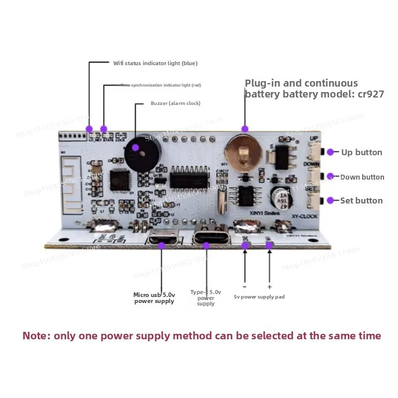 WIFI 시계, NTP 시간 서비스, 자동 시간 동기화, 0.8인치 디지털 튜브 LED 시계 모듈, 지능형 디밍