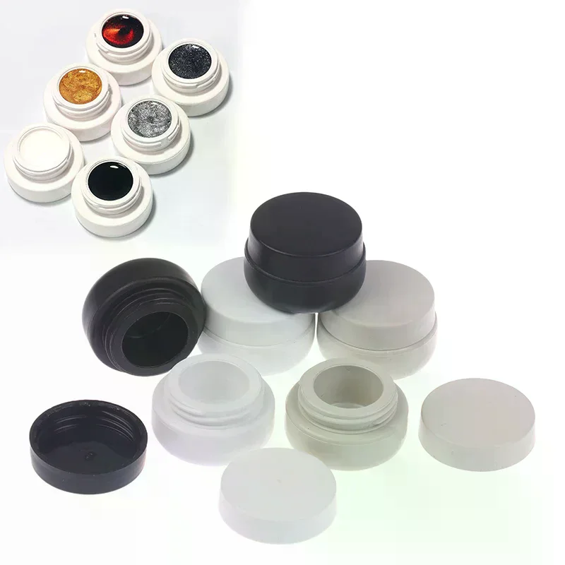 2-2.5ml Avoiding Light Nail Patting Gel Jar Nail Polish Holder Case Packaging Box Manicure UV Glue Organizer Portable Plastic