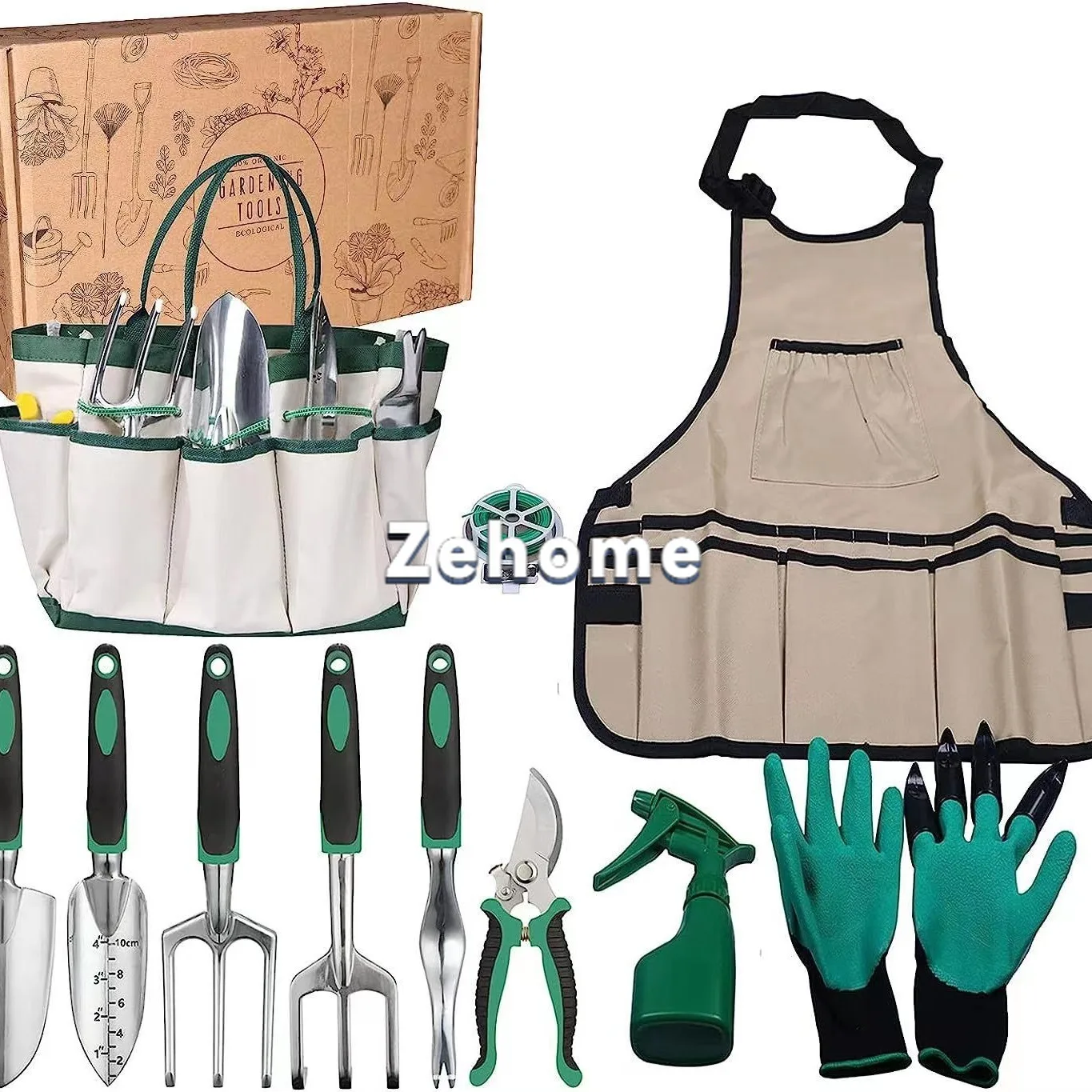 Gardening tool set 11-piece garden gift aluminum alloy stainless steel shovel rake