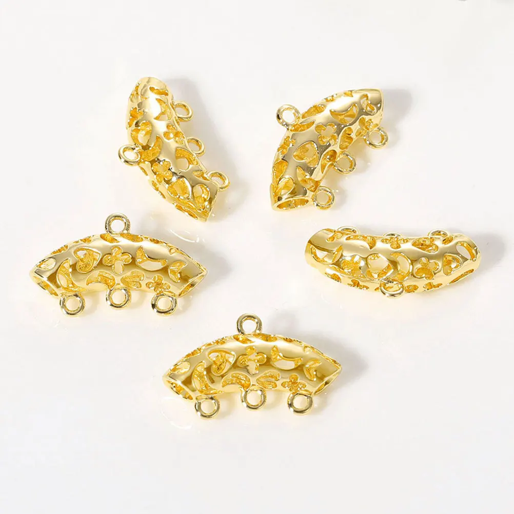 

4Pcs Metal Pendant DIY Earring Accessories Simple Design Special Gift Friends Family Jewelry Making Golden Metal Pendant Charm