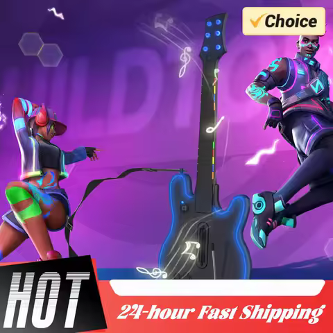 Wireless Guitar Controller 2.4G Wireless PC Guitar Controller Console Gamepad for PS4 PS3 PC Guitar Hero Clone Hero Rock Band