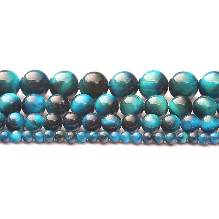

Natural Stone Royal Blue Amber Beads Round Loose Spacer Beads For Jewelry Making DIY Bracelet Necklace Accessory
