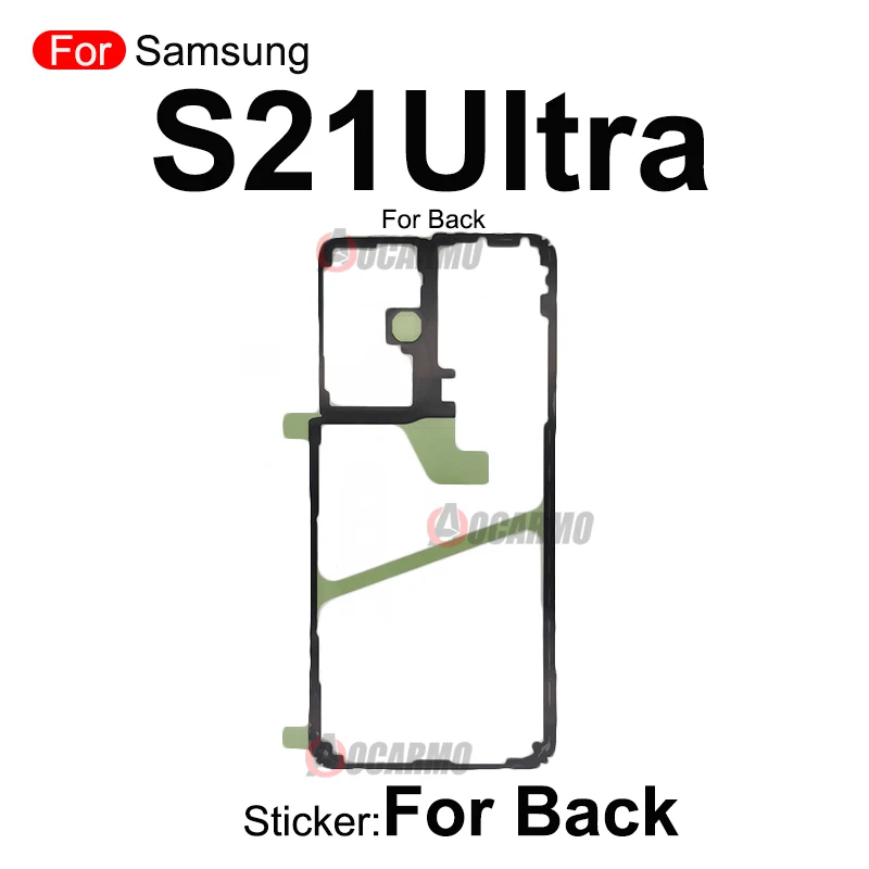 กาวสำหรับ Samsung Galaxy S21 Plus S21 + S21fe S21U Ultra หน้าจอ LCD และ Back สติกเกอร์กาวเปลี่ยนส่วน